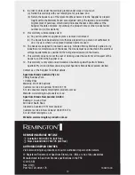 Предварительный просмотр 14 страницы Remington FR-730AU Use & Care Manual