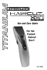 Remington GCT-2000 Use And Care Manual preview