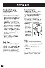 Preview for 6 page of Remington GCT-2000 Use And Care Manual