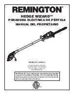 Preview for 15 page of Remington HEDGE WIZARD Owner'S Manual