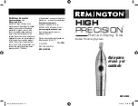 Preview for 4 page of Remington HIGH PRECISION NEDH-2600 Use And Care Manual
