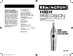 Предварительный просмотр 7 страницы Remington HIGH PRECISION NEDH-2600 Use And Care Manual