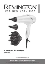 Remington HYDRAluxe AC8901 Manual preview