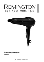 Preview for 1 page of Remington MyStylist Hairdryer D2000 Manual