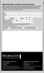 Предварительный просмотр 10 страницы Remington Power R2000AU Use & Care Manual