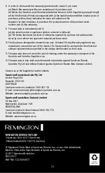 Preview for 10 page of Remington PR1238AU Use & Care Manual