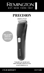 Предварительный просмотр 1 страницы Remington PRECISION HC7110AU Use & Care Manual