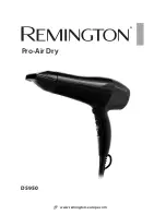 Preview for 1 page of Remington Pro-Air Dry D5950 Instructions Manual