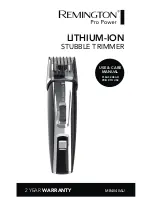 Предварительный просмотр 1 страницы Remington PRO POWER I Use And Care Manual