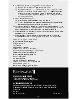 Preview for 12 page of Remington PRO POWER I Use And Care Manual