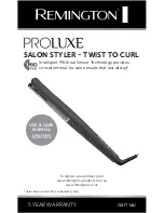 Preview for 1 page of Remington PROLUXE CI41T1AU Use & Care Manual