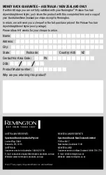 Preview for 8 page of Remington PROLUXE YOU AC9800AU Use & Care Manual
