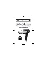 Предварительный просмотр 1 страницы Remington Protect & Shine D-3510is Use And Care Manual