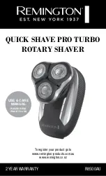Preview for 1 page of Remington QUICK SHAVE PRO TURBO Use & Care Manual