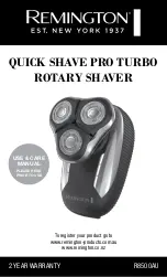 Предварительный просмотр 1 страницы Remington QUICK SHAVE PRO TURBO Use & Care Manual