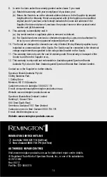 Preview for 10 page of Remington R405AU Use & Care Manual