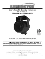 Preview for 1 page of Remington REM-03-240-GH User'S Manual & Operating Instructions