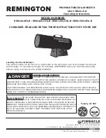 Preview for 1 page of Remington REM-125V-GFA-B User'S Manual & Operating Instructions