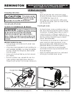 Preview for 8 page of Remington REM-125V-GFA-B User'S Manual & Operating Instructions