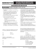 Предварительный просмотр 17 страницы Remington REM-125V-GFA-B User'S Manual & Operating Instructions