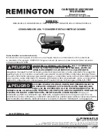 Предварительный просмотр 15 страницы Remington REM-140T-KFA-O User'S Manual & Operating Instructions