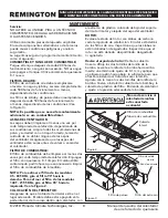 Предварительный просмотр 22 страницы Remington REM-140T-KFA-O User'S Manual & Operating Instructions