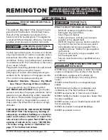 Preview for 3 page of Remington REM-16-TTC-B User Manual