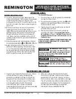 Preview for 12 page of Remington REM-16-TTC-B User Manual