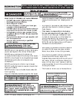 Предварительный просмотр 3 страницы Remington REM-18-PCH-O User'S Manual & Operating Instructions