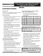 Предварительный просмотр 7 страницы Remington REM-200V-LPC-O User'S Manual & Operating Instructions