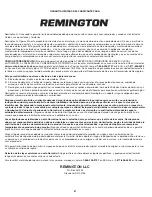 Preview for 87 page of Remington RM1035P Operator'S Manual