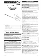 Предварительный просмотр 9 страницы Remington RM1822BH Operator'S Manual