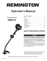 Remington RM2510 Operator'S Manual preview