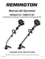 Preview for 49 page of Remington RM2520 EC Operator'S Manual