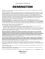 Preview for 72 page of Remington RM2520 EC Operator'S Manual