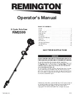 Preview for 1 page of Remington RM2599 Operator'S Manual