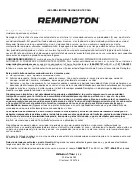 Preview for 72 page of Remington RM2700 Operator'S Manual