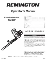 Remington RM2BP Operator'S Manual предпросмотр