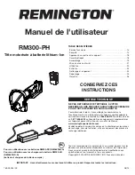 Предварительный просмотр 13 страницы Remington RM300-PH Operator'S Manual