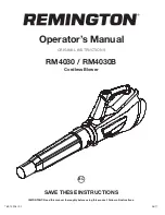 Remington RM4030 Operator'S Manual preview