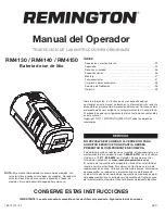 Preview for 17 page of Remington RM4130 Operator'S Manual