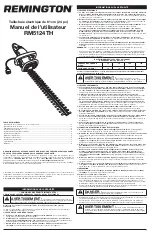 Preview for 3 page of Remington RM5124TH Operator'S Manual