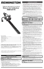 Предварительный просмотр 3 страницы Remington RM5124TH Operator'S Manual