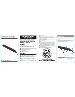 Предварительный просмотр 1 страницы Remington S-1005 Use And Care Manual