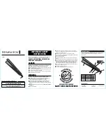 Preview for 1 page of Remington S-8505 Use And Care Manual
