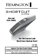 Preview for 1 page of Remington Shortcut clipper SCC-100R Use And Care Manual