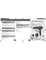 Remington silk dryer AC9096 Instruction Manual preview