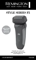 Preview for 1 page of Remington Style F5 Series Use & Care Manual