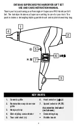 Preview for 4 page of Remington SUPERCARE PRO D0720AU Use & Care Manual