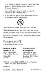 Preview for 4 page of Remington Titanium PG-350 Use & Care Manual